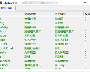 传奇工具   传奇GM命令查看工具